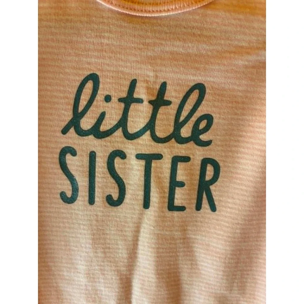 Carter's Bodysuit Set Baby Girl 18M Pink Coral NEW Little Sister Grandma Bee